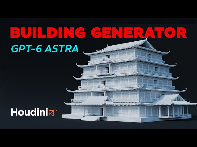 Procedural Japanese Building Generator with Houdini AI Assistant