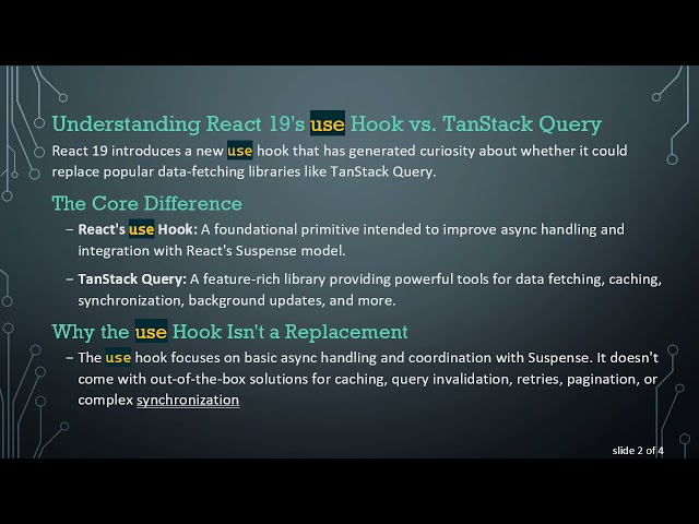 Will React 19’s use Hook Replace the TanStack Query Package?
