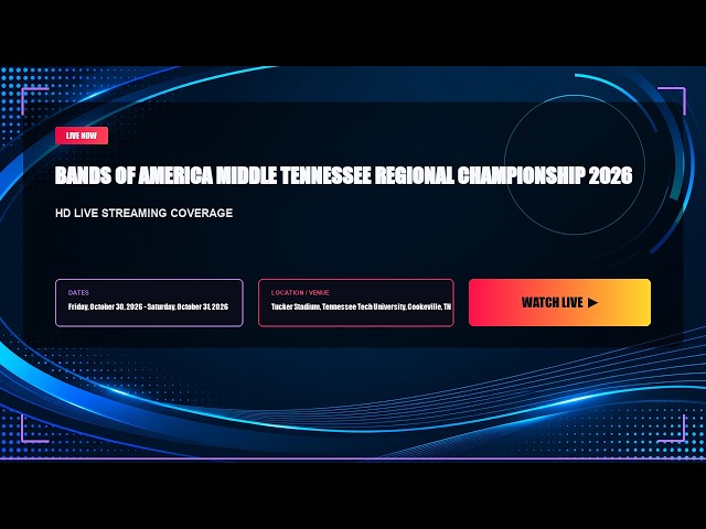 𝕃𝕚𝕧𝕖'𝕊𝕋ℝ𝔼𝔸𝕄!! Bands of America Middle Tennessee Regional Championship 2026 ~ LIVEᴴᴰ