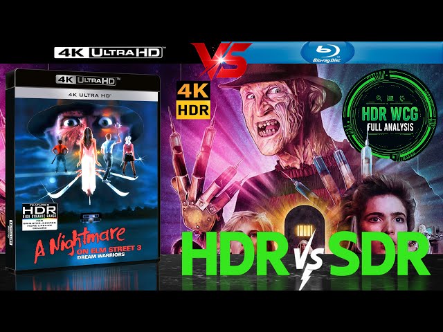 HDR DV WCG ATMOS ANALYSIS A Nightmare On Elm Street 3 1987 4K UHD BD REVIEW vs 1080p BD SDR 100nit