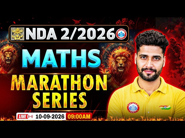 NDA Maths Marathon Class | Complete Maths Revision | Maths Marathon For NDA 2 2026 By Vishal Sir