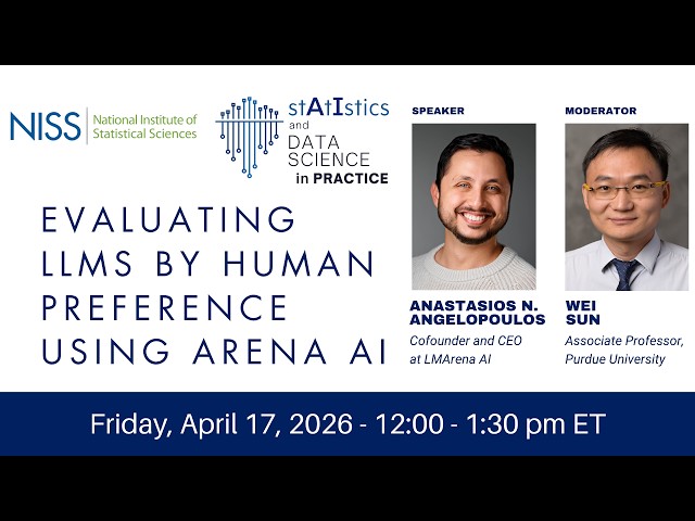NISS Ai, Statistics & Data Science in Practice Webinar: Anastasios N Angelopoulos, April 17, 2026