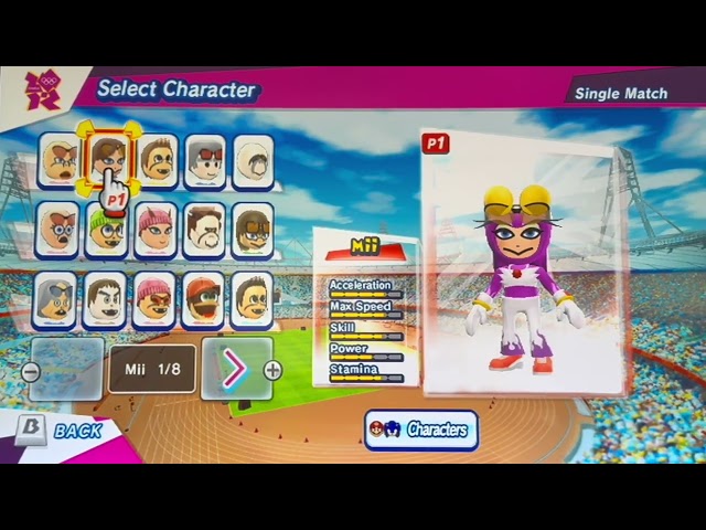 Mario & Sonic at the London 2012 Olympic Games (Wii) - All Characters