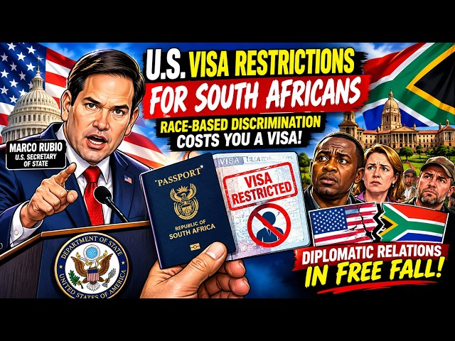 BREAKING!! USA Imposes Visa Restrictions on South Africa over Racial Discrimination