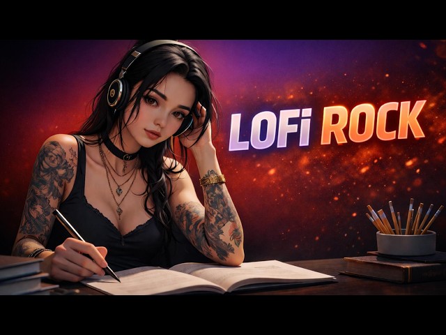 LoFi Rock Radio 🎸 Deep Work Music for Coding & Concentration