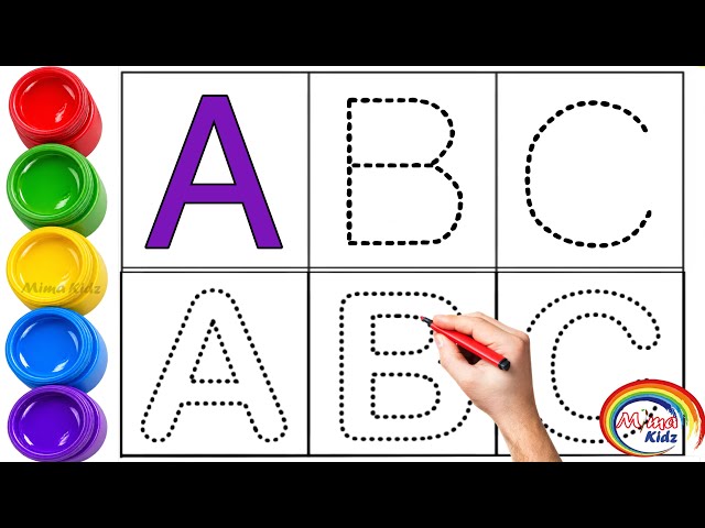 Draw & Learn ABC for Kids & Toddlers | abcsong, 123abc, 123song, atoz alphabets, abcd, counting