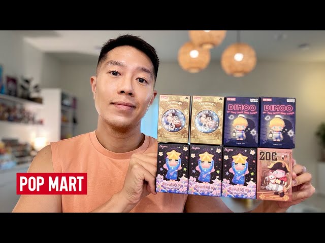 VARIOUS POP MART BLIND BOX FIGURES UNBOXING #3! Skullpanda Wonderland Nyota Growing Dimoo Sleep Zoe