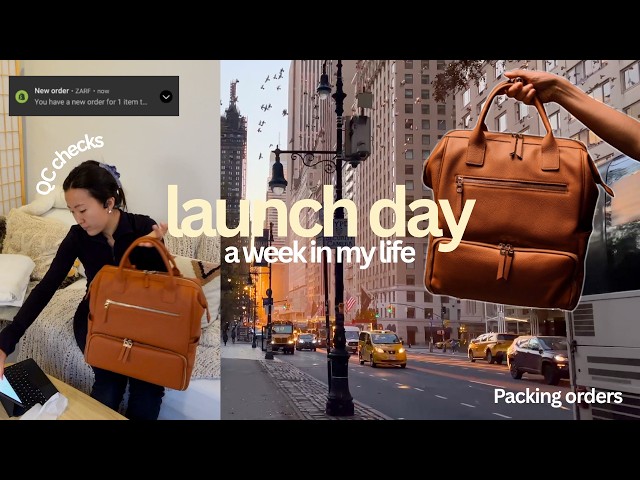 LAUNCH WEEK IN NYC 👜 packing my first order **realistic**