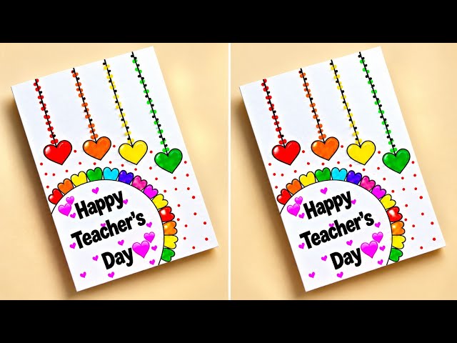 Happy Teachers Day Card Making | World Teachers’ Day Greeting Card | DIY Easy Card