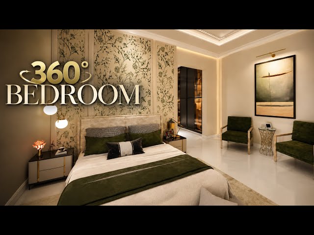 360° Bedroom Interior Design | Complete Animated Virtual Walkthrough