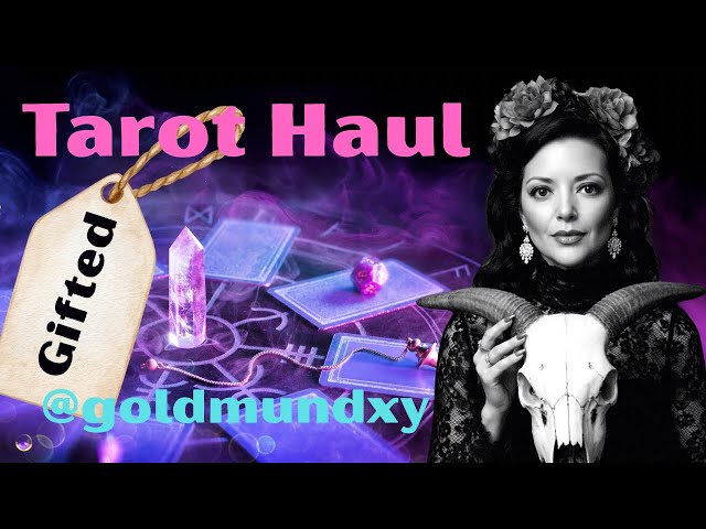 Unexpected Tarot Gift Haul Decks Crystal Altar Cloth Witchy Mail Opening @goldmundxy 