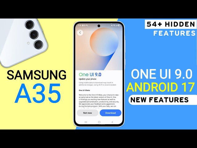 Samsung A35 5G One Ui 9.0 Update | 25+ Hidden Features | Android 17 Update #samsunga35