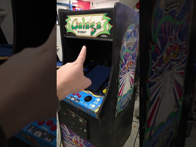 Galaga Arcade NOW HAS 60 Games in it..AND A 3 INCH TRACKBALL! #shorts #galaga #arcade #mod #mancave