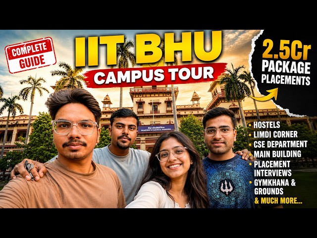 Honest IIT BHU Campus Tour Vlog 😍 | Hostels, Gymkhana, Departments and Placements