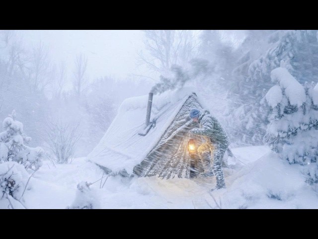 I Survived a -31°C Blizzard By Camping in Heavy Snow | Extreme Winter Life