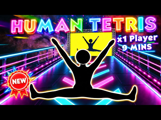 9 MINS 💪 HUMAN TETRIS 1-Player 🔥 | Next Level | Immersive Interactive Warm-Up #new