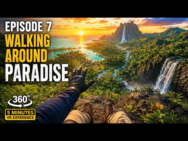 WALKING AROUND PARADISE 🌴🌊 | 360° VR Virtual Journey | Relaxing Nature Escape