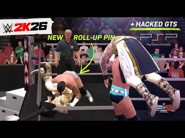 WWE 2K26 for PSP: NEW "GTS" Hacked Move, D-Throw Moves, Roll-Ups and MORE