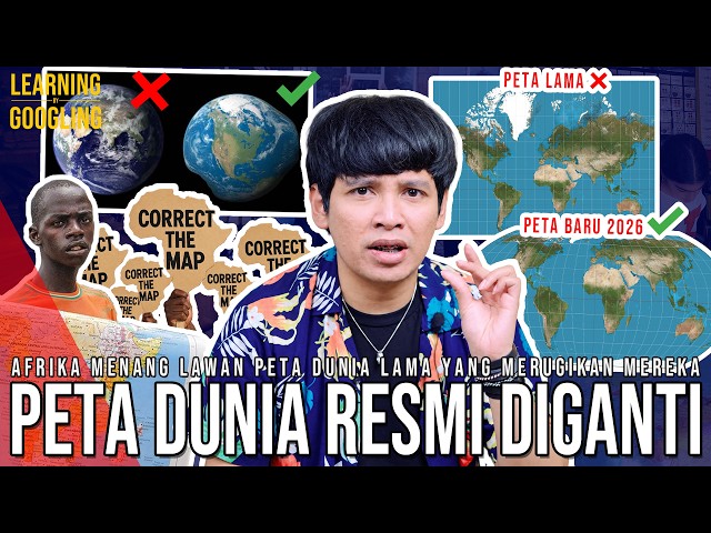 AFRIKA MEMBESAR, AS MENGECIL! Kenapa Peta Dunia Berubah? AS Ngamuk Menolak! | Learning By Googling