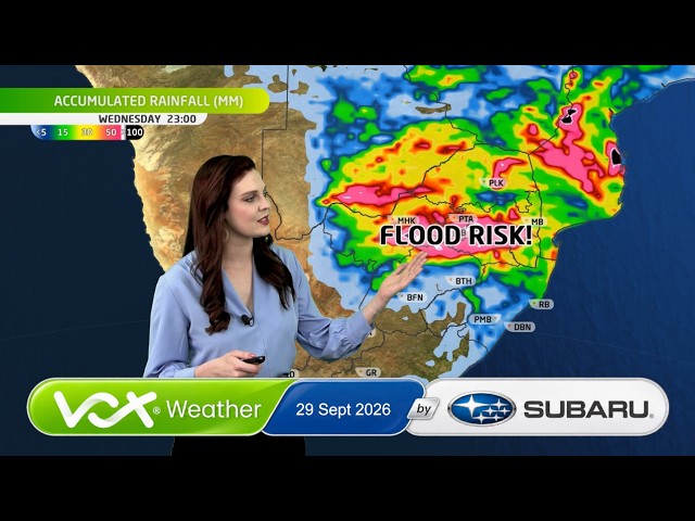 29 September 2026 | Vox Weather Forecast brought to you by Subaru Southern Africa