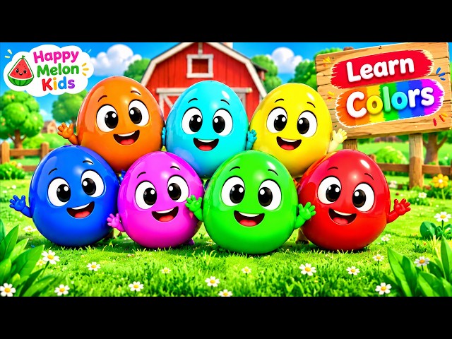 Learning Egg Colors and Numbers Songs | Colorful Eggs on the Farm | Nursery Rhymes & Kids Songs