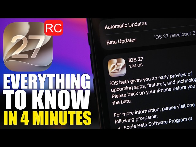 iOS 27 RC - Everything to Know in 4 Minutes !