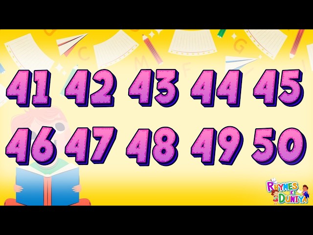 Counting 41 to 50 for Kids 🔢🎶 | Learn Numbers 41–50 | Fun Counting Song