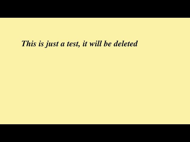 A quick audio test