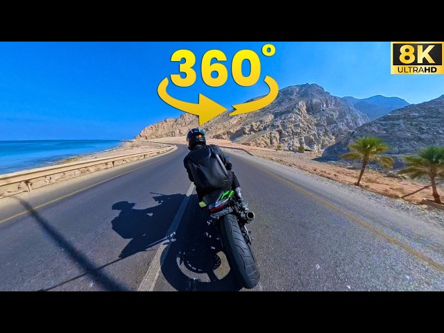 3D 360° VR Motorcycling - Riding Along The Sea & Mountains