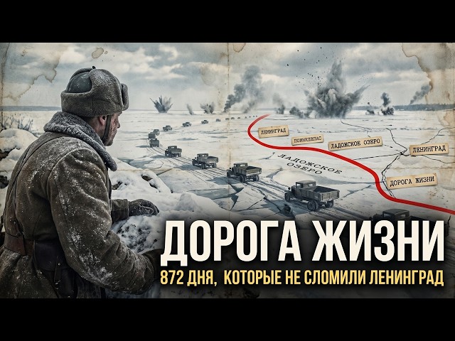 Блокада Ленинграда: Дорога жизни на карте и в хронике