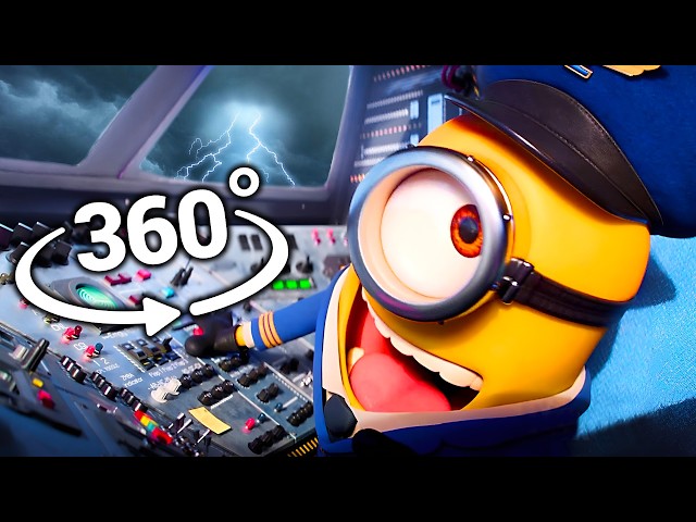 PLANE CRASH 360° - MINION & MONSTER PLANE HIJACK! | VR 4K