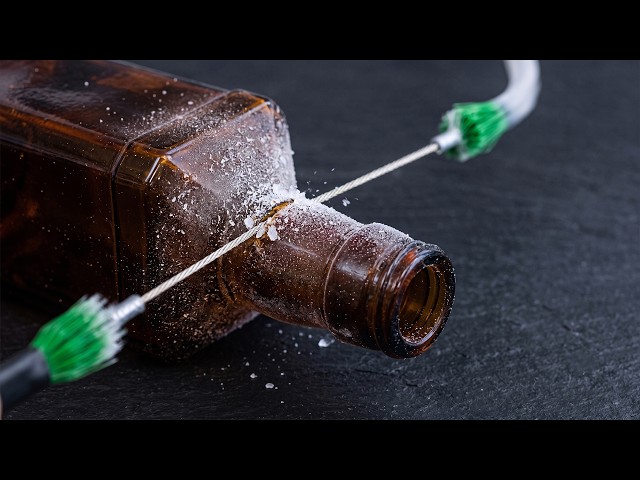 How to Cut a Glass Bottle with Just One String — A Little-Known Trick | DIY Forge
