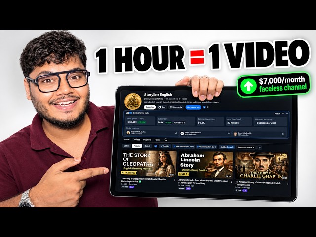 How to Build a $7K/Month Faceless YouTube Channel in 1 Hour (100% Free AI Tools)
