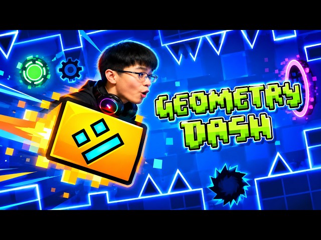 I LET MY COUSIN PLAY GEOMETRY DASH WITH HIM VOICE // ft. @anbetto
