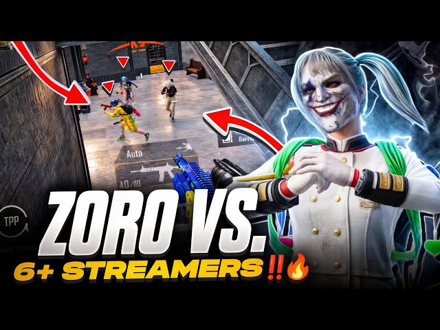 STREAMER CALLED ME H@CKER ON LIVE STREAM‼️ZORO VS 6+ Streamer’s | BGMI 🔱