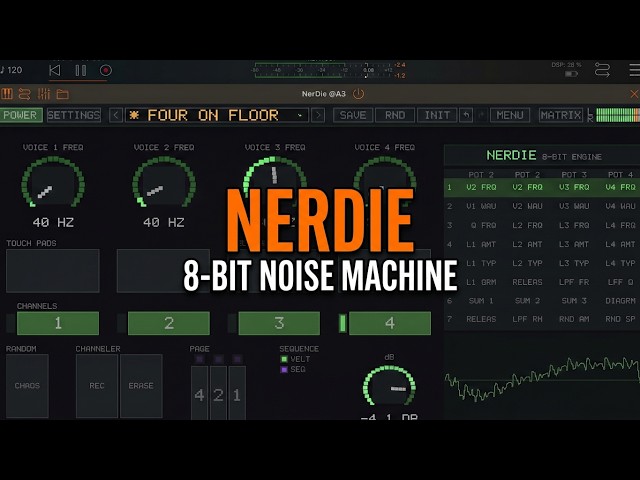 NerDie - 8 bit noise machine (Chip noise synth and sequencer) | Soma ROAT in your pocket
