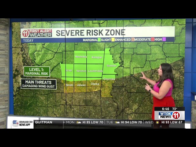 Low end risk for severe storms this afternoon... Tori Alvarado's First Alert Weather Forecast 9/2...