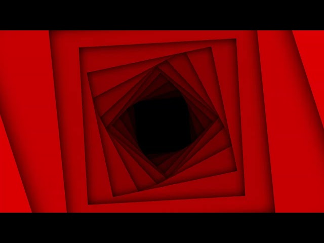 Red Recursive Square Tunnel Loop Trippy 4K Visual Background
