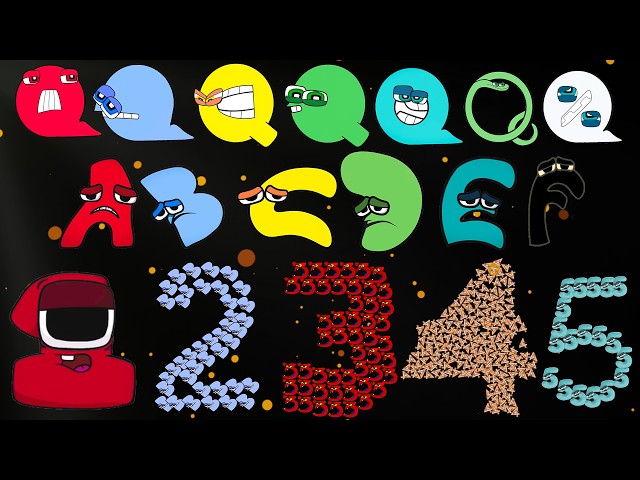 ABC Song & Counting for Toddlers  Learn Uppercase & Lowercase A to Z Monster Q Transform & Shapes