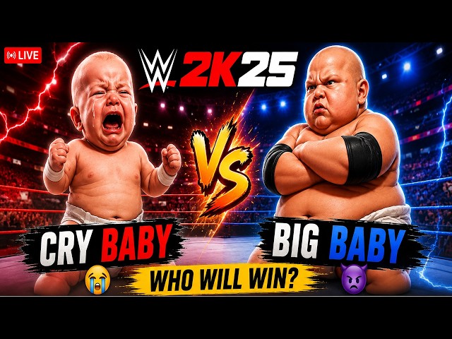Big Baby Vs Cry Baby Match Wwe 2k25 Live #shortdlive #wwe #wwe2k25