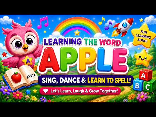 APPLE Spelling Song 🍎 Learn to Spell A-P-P-L-E | Spellabies Kids Learning Song