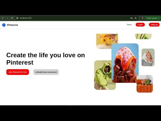 Pinterest Clone | Node.js, Express.js & MongoDB