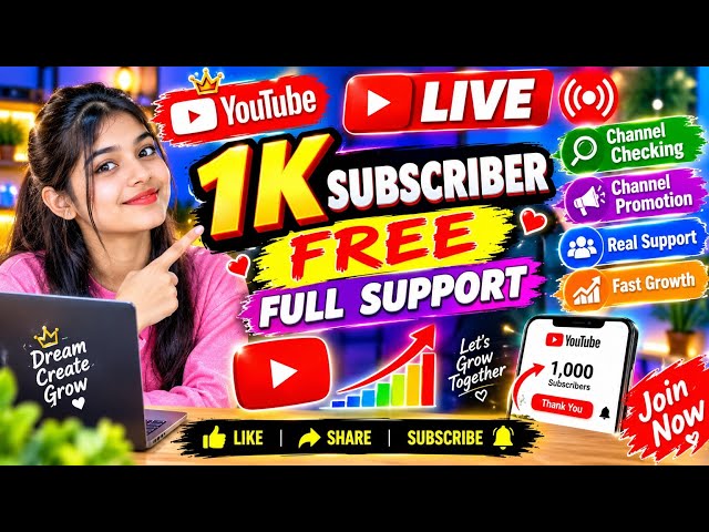 live free promotion channel chacking 1k subscriber free channel growth channel analysis