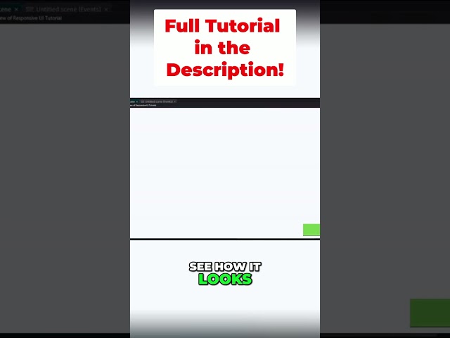 Responsive UI: Keep Buttons in Corner #shorts #tutorial #gamedev #gdevelop #gdevelop5