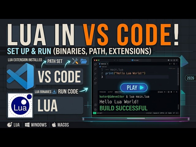 How to Set Up & Run Lua in Visual Studio Code (Full Beginner Guide)