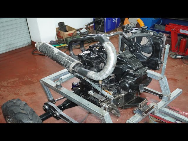 Mounting a motorcycle Engine and Reverse Gearbox for 4x4 Buggy | 4WD Buggy part 6