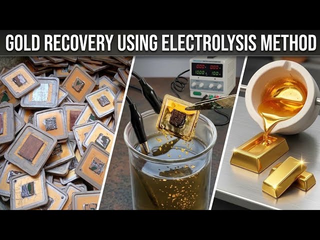 How to Extract Gold from CPU Copper Heatsinks Using Electrolysis Method 
