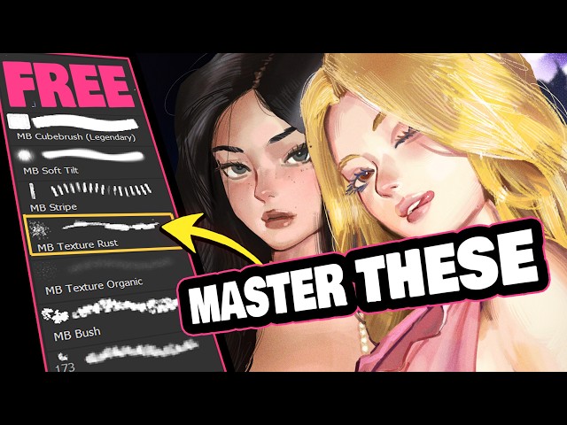 My FREE brushes and HOW TO USE THEM (PS, CSP, Procreate) | YTartschool