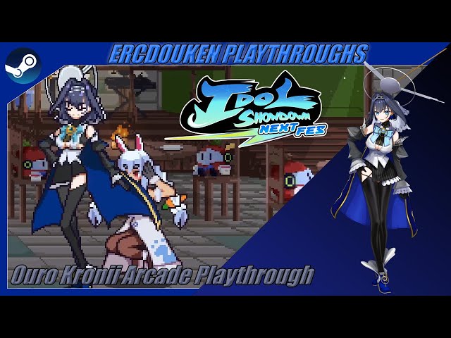 Idol Showdown: Next Fes (PC/Steam) - Ouro Kronii (Boss/Secret Character) Arcade Playthrough