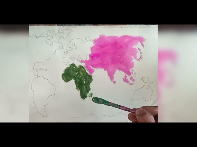 World 🌍🌎 map painting